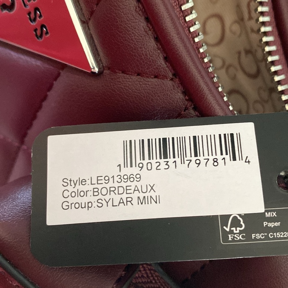 GUESS NWT Sylar Mini Quilted Shoulder Bag - Picture 6 of 6